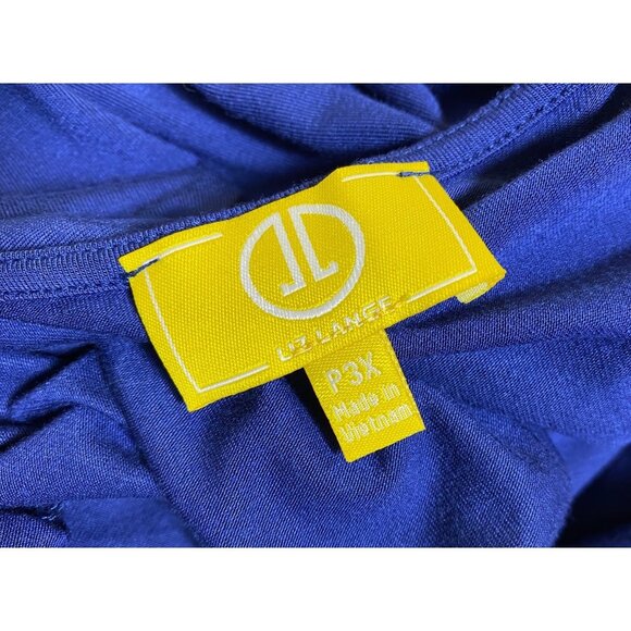 Liz Lange Purple Dress Gold Ring Detail Short Sleeve Plus Size 3X Boho Cocktail - Picture 4 of 6